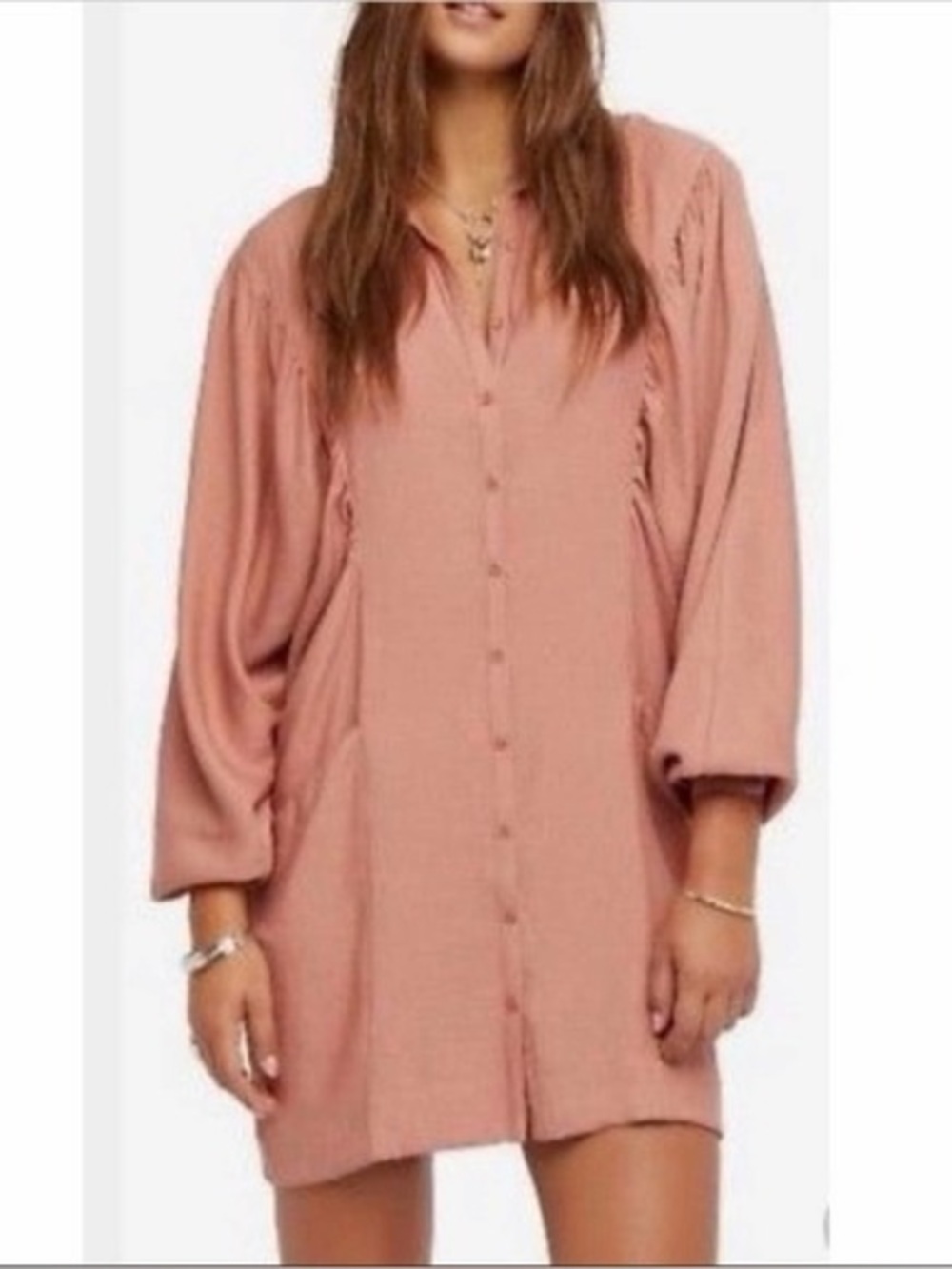 Free People Fade Away Shirt Dress